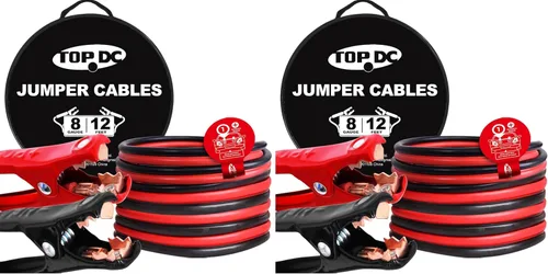 Vista 15 de TOPDC Cables de puente con conexión rápida, calibre 1, de 30 pies, 40 ℉ a 167 ℉, pinzas de 800 amperios, cables de refuerzo resistentes con bolsa
