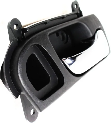 Vista 3 de Garage-Pro Manija de puerta interior compatible con Honda Accord Coupé 2003-2007 delantero, bisel negro del lado del pasajero con palanca cromada