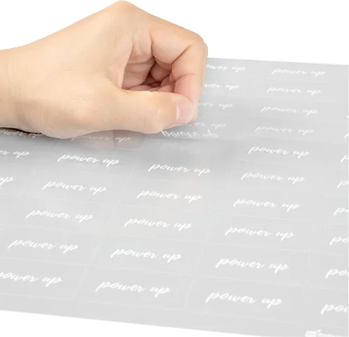 Vista 7 de Restaurantware Label Tek - Etiquetas autoadhesivas para botellas de jugo de 1.9 x 1 pulgada, 100 etiquetas autoadhesivas para botellas, resistentes