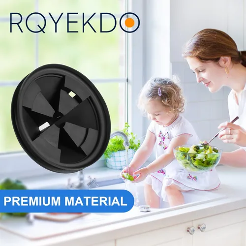 Vista 8 de RQYEKDO Protector contra salpicaduras de eliminación de basura, 1 paquete de tapones de drenaje deflectores de fregadero de 3 3/8 pulgadas