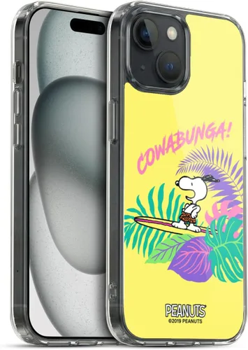 Vista 176 de Head Case Designs Funda de gel suave con licencia oficial de Peanuts Tropical Surf Snoopy Aloha Disco compatible con Apple iPhone 13 Mini