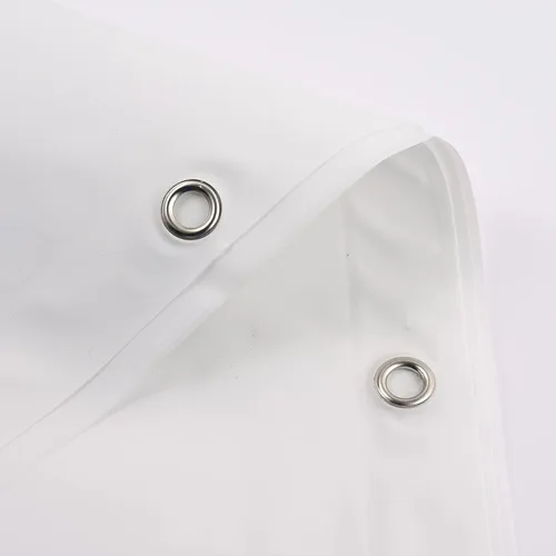 Vista 4 de Forro de cortina de ducha con ganchos, tamaño estándar suave de 71 x 71 pulgadas, 100% impermeable, se puede utilizar como forro de cortina de ducha