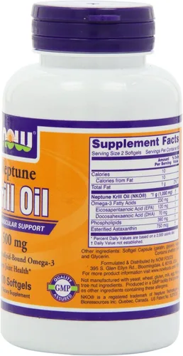 Vista 3 de NOW Foods - Aceite de Krill Neptuno 500 mg. - 120 cápsulas blandas
