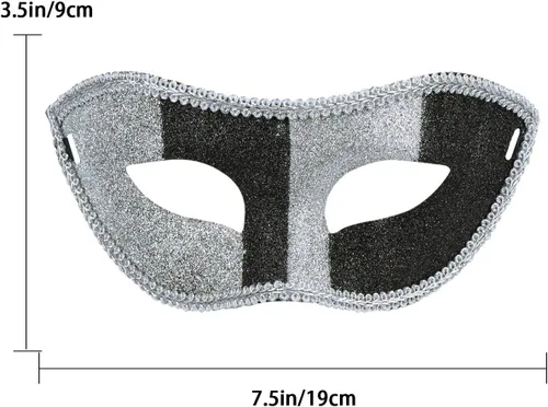 Vista 8 de Couples Masquerade Metal Masks Venetian Halloween Costume Mask Party Costume Accessory Mardi Gras Mask