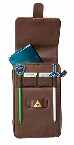 PowerA The Legend of Zelda Adventurer's Pouch - Nintendo 3DS Wii GameCube - Brown