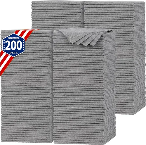 Vista 15 de FIXSMITH Paño de Limpieza de Microfibra - Paquete de 48, Toallas de Limpieza Multifuncionales, Tamaño: 12 x 16 pulgadas, Trapos de Limpieza