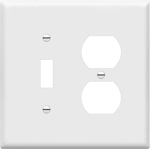 Vista 10 de ENERLITES Placa de pared de metal para combinación de interruptor de palanca y receptáculo dúplex, cubierta de salida de acero inoxidable 201