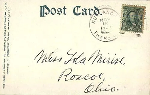 Vista 2 de The Old State House Rutland, Vermont VT Original Antique Postcard 1907