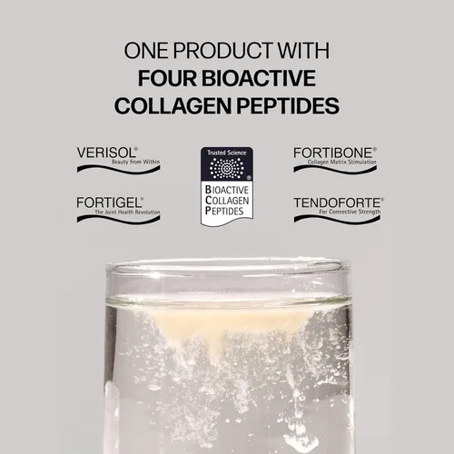 Vista 3 de Sparkle Wellness Advanced 4 in 1 Boost Polvo de colágeno múltiple clínicamente probado con VERISOL, FORTIBONE, FORTIGEL, TENDORFORTE Acai