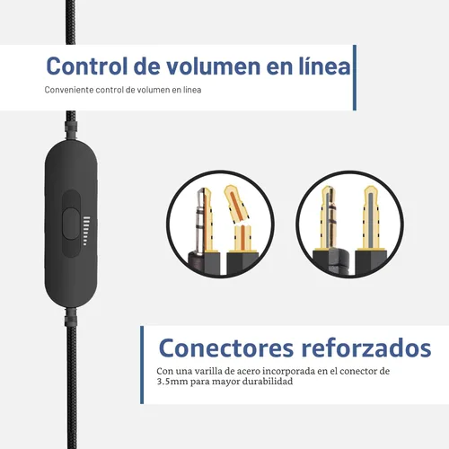 Vista 5 de Cyber Acoustics Auricular estéreo de 3.5mm (AC-5002) – Comunicación duradera, nítida y clara en aulas y en casa