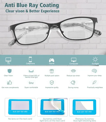 Vista 6 de Gafas de lectura bifocales pequeñas para mujer, con luz azul, lector de computadora, parte superior transparente, Cateye para mujer, gafas elegantes