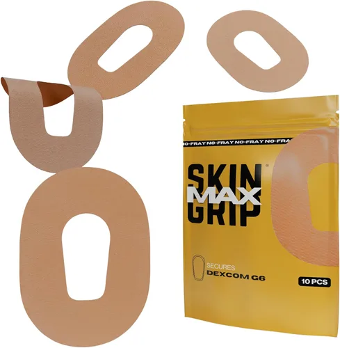 Vista 8 de Skin Grip MAX - Parches adhesivos compatibles con Dexcom G6 CGM - Cinta médica adhesiva extrema precortada, no se deshilacha, cubierta CGM Senor