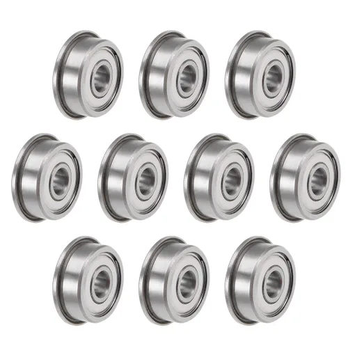 Vista 9 de Uxcell F683ZZ - Rodamientos de bolas con brida, 3 x 7 x 3 mm, acero cromado con blindaje, 10