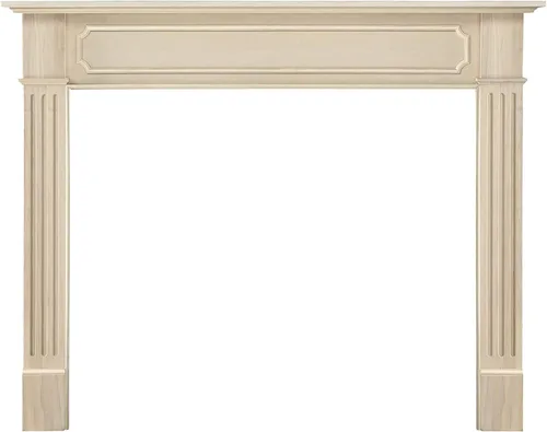 Vista 2 de Pearl Mantels ARYB50111 - Mantel envolvente de madera de estilo transitorio, 50 pulgadas de ancho x 42 pulgadas de alto, sin terminar