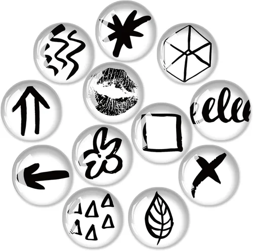 Vista 10 de 12 piezas de imanes de vidrio para nevera, adhesivo para nevera, decoración de imanes para nevera, imanes fuertes para nevera para cocina, gabinete