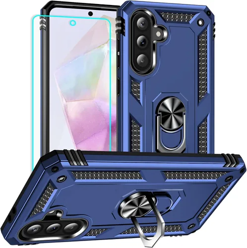 Vista 12 de Yiakeng Funda para Galaxy A32 5G, Samsung A32 5G, fundas protectoras de grado militar con anillo para Samsung Galaxy A32 5G (verde militar)