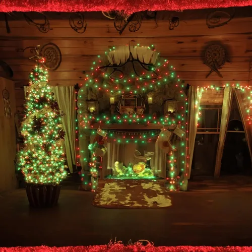 Vista 5 de Dazzle Bright - Guirnalda de luces navideñas mini rojas y verdes de 20 pies con 100 luces incandescentes impermeables, enchufables, decoraciones