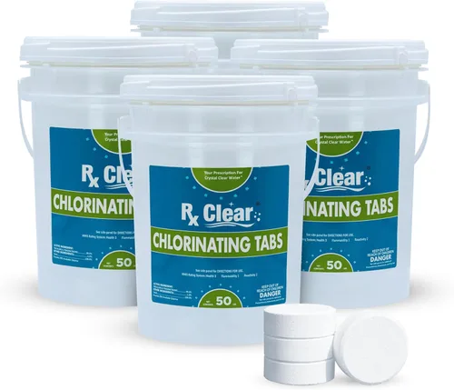 Vista 13 de Rx Clear - Tabletas de cloro de 3 pulgadas 5 libras Tabletas estabilizadas individuales para desinfectar piscinas De larga duración