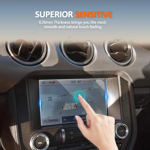 Vista 4 de CDEFG Protector de pantalla para Ford Maverick Ranger Mustang F-150 Explorer Escape Edge 2018-2025 – Cristal templado de 8 pulgadas, 2 piezas