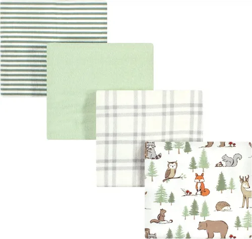 Vista 145 de Hudson Baby Unisex Baby Cotton Flannel Receiving Blankets, Christmas Scene, One Size (Pack of 2)