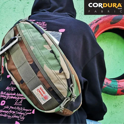 Vista 7 de Rough Enough - Riñonera cruzada para hombre, Camo, Riñonera de camuflaje militar