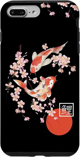 Vista 12 de Cherry Blossom Koi Carp Fish Japanese Sakura Graphic Art Case for iPhone 17