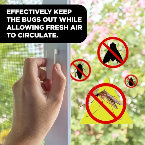 Vista 3 de DOCA - Malla de malla para ventana de 84 pulgadas x 100 pies, repuesto de pantalla de ventana, rollo de malla de fibra de vidrio para ventana
