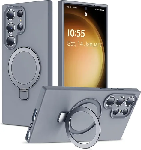 Vista 25 de SKYLMW Funda para Samsung Galaxy S23 con soporte magnético invisible [compatible con Mag-Safe] probada contra caídas militares