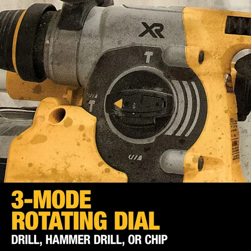 Vista 10 de DEWALT Martillo Perforador SDS Rotativo de 20V MAX, Inalámbrico, 3 Modos de Aplicación, Solo Herramienta (DCH273B)