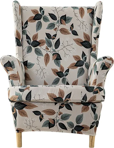 Vista 16 de Eco-Ancheng Funda para silla Wingback, 2 piezas, respaldo de ala, fundas de elastano para sillón con respaldo de ala, fundas para sillón con parte