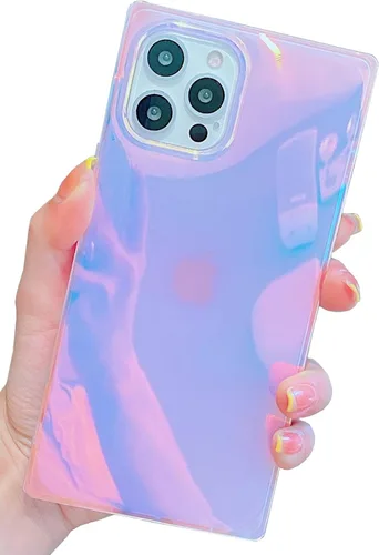Vista 26 de KERZZIL Elegante Funda con Concha de Madre Perla para Niña Compatible con iPhone 14 de 6.1 Pulgadas, Funda Rectángulo con Borde, Elegante y delgada