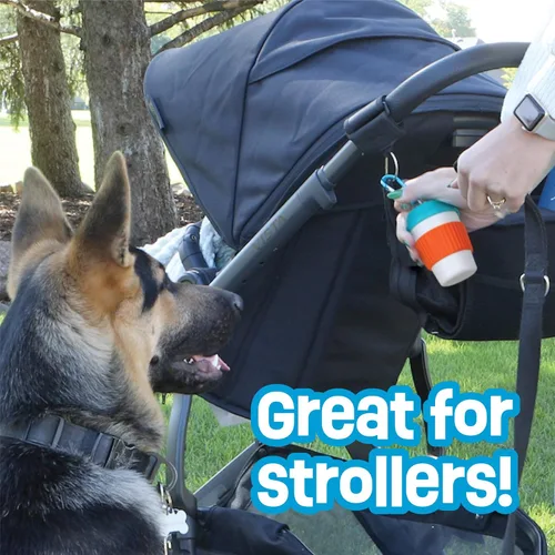 Vista 5 de Brightkins Let's Go! - Soporte para golosinas, 1 unidad, bolsa de enriquecimiento para correa de perro, accesorios de viaje, accesorios de viaje