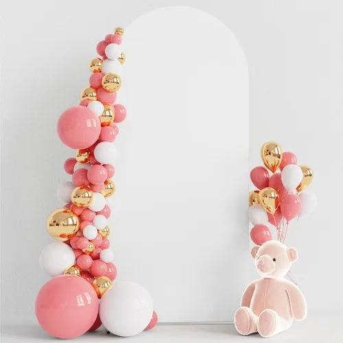 Vista 56 de Wokceer Cubierta de telón de fondo de arco de boda de 5 pies de elastano, ajustada, color blanco, cubierta de arco de boda con parte superior