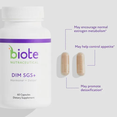 Vista 3 de Biote Nutraceuticals - DIM SGS + - Hormona + Desintoxicación (60 Cápsulas)