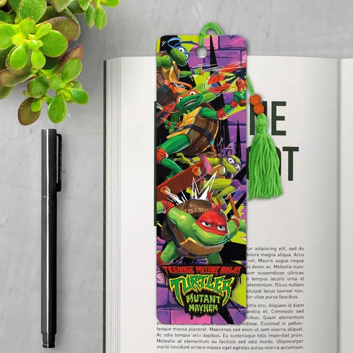 Vista 2 de TMNT: Mutant Mayhem - Grupo Premier Bookmark Papelería