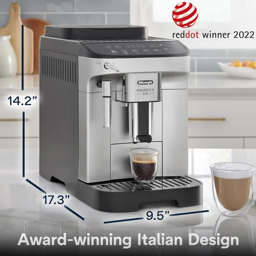 Vista 2 de De'Longhi Magnifica Evo - Máquina Automática de Espresso y Café con Espumador de Leche Manual, Molinillo Integrado y Función de Limpieza Automática