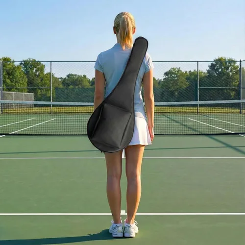 Vista 5 de Bolsa de tenis TaktZeit ligera y acolchada con funda para raquetas de tenis y correa de hombro ajustable