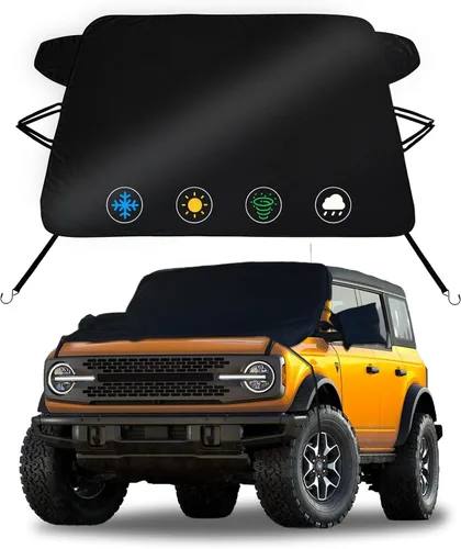 Vista 28 de Cubierta de parabrisas para hielo y nieve para Jeep Grand Cherokee 2011-2024, cubierta de nieve para parabrisas, protector de heladas, granizo