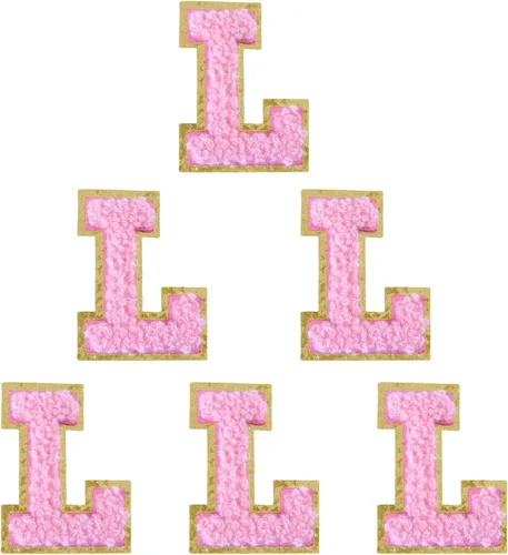 Vista 162 de 6 piezas de parches de letras de chenilla autoadhesivas, parches de letras preppy de 2 pulgadas para bolsos, ropa y sombreros, grandes pegatinas