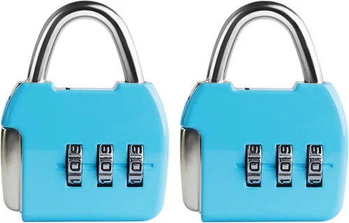 Vista 13 de Cerradura de combinación pequeña, candado de combinación de 3 dígitos, cerraduras de equipaje de viaje, cerradura combinada con código para maleta