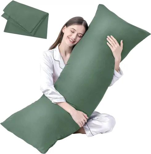Vista 13 de DOWNCOOL Relleno de almohada de cuerpo completo de lujo con cubierta de fibra - Almohada de cuerpo ultra suave para dormir - Relleno de almohada