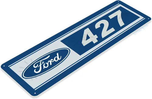 Vista 2 de Tinworld Letrero de estaño: Ford 427 Racing Retro Garage Sign Auto Shop Ford Sign C683