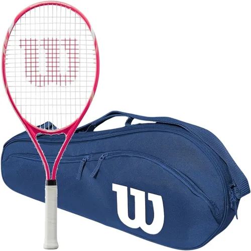 Vista 7 de Wilson Serena Pro Lite - Raqueta de tenis con una bolsa de tenis Advantage II y 1 lata de pelotas de tenis rosadas