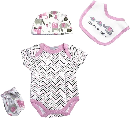 Vista 2 de Ropa de muñeca Reborn de 22 pulgadas, accesorios de elefante, juego de 5 piezas para muñecas Reborn de 20 a 22 pulgadas, ropa a juego