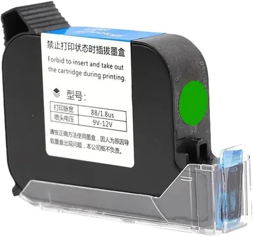 Vista 2 de 12.7mm 2588 JS12 42ML Black Red Blue Green Ink Cartridge Compatible with Handheld Inkjet Printer Supplies for Part Number 2588 JS12(12.7mm-Black)