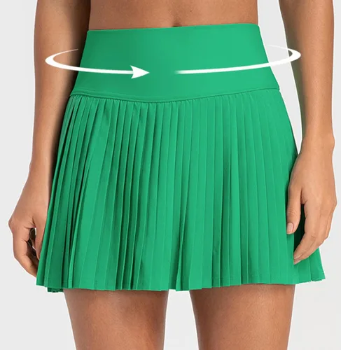 Vista 3 de Raroauf Faldas de tenis plisadas para mujer, de cintura alta, ligera, atlética, con bolsillos cortos
