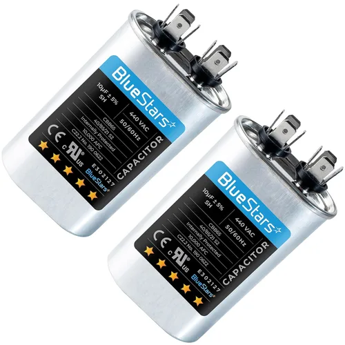 Vista 14 de [Certificado UL] BlueStars 70/7.5 uF 70+7.5 MFD 370 o 440 voltios VCA Condensador redondo de doble funcionamiento, compatible con aire acondicionado