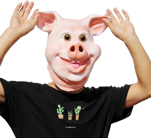 Vista 4 de PartyHop - Máscara de cerdo feliz