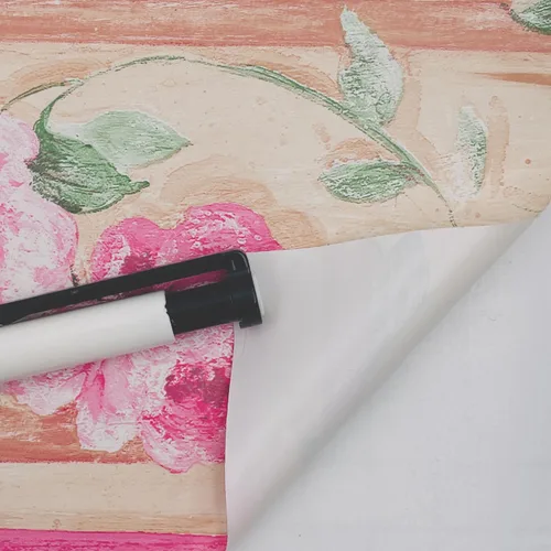 Vista 3 de Yifely Papel tapiz extraíble de peonía de lujo, borde autoadhesivo Stciker para cocina, baño, decoración de pared