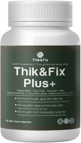 Vista 7 de Thik&Fix Plus Suplemento nutricional natural para el cabello para hombres y mujeres con hierbas naturales, vitamina E B5, zinc, fórmula potente